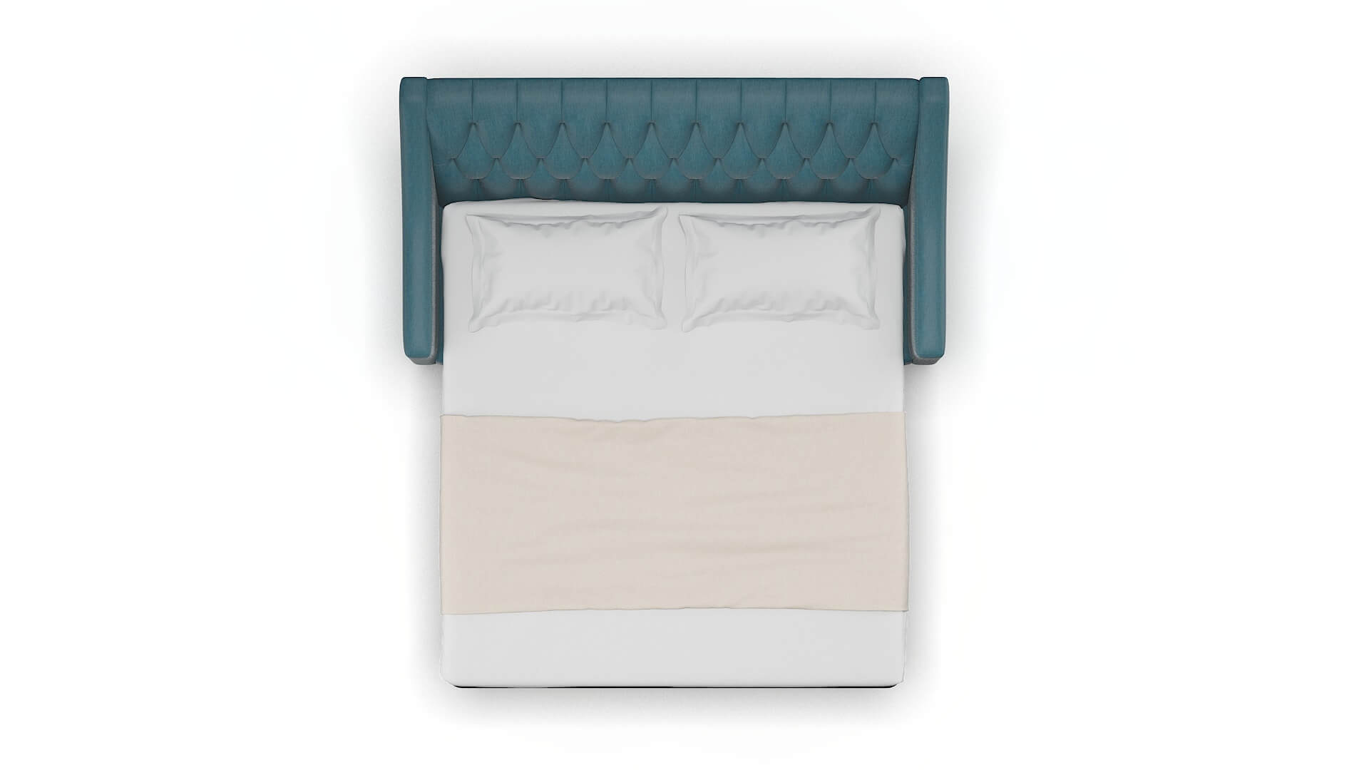 Seville Hepburn Teal Sofa Sleeper Espresso legs 3