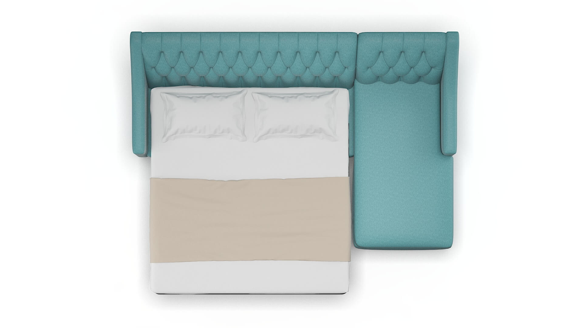 Seville Hepburn_hrp Emerald Panel Sleeper Espresso legs 3