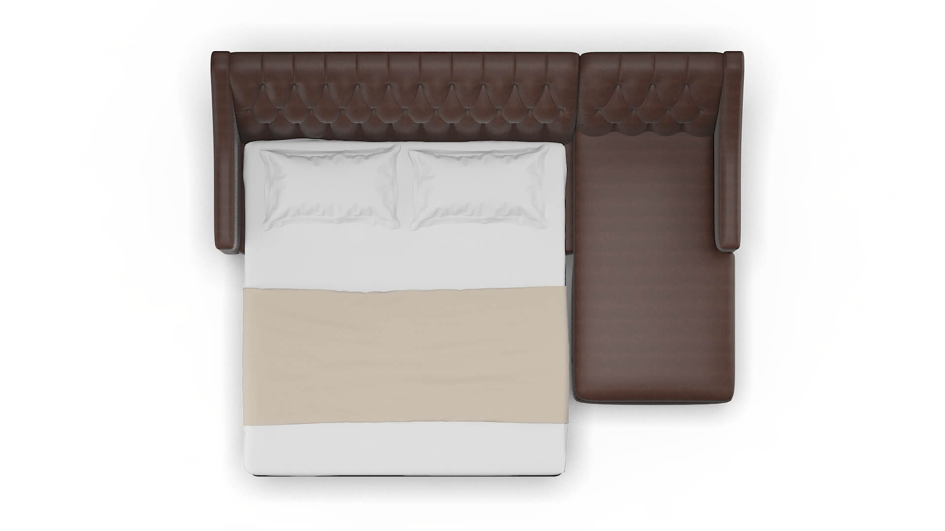 Seville Insight Cafe Panel Sleeper Espresso legs 3