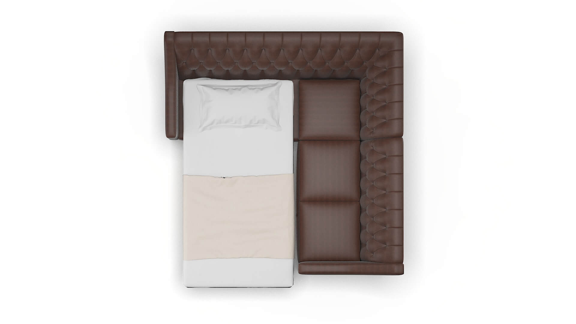 Seville Insight Cafe Sectional Sleeper Espresso legs 3