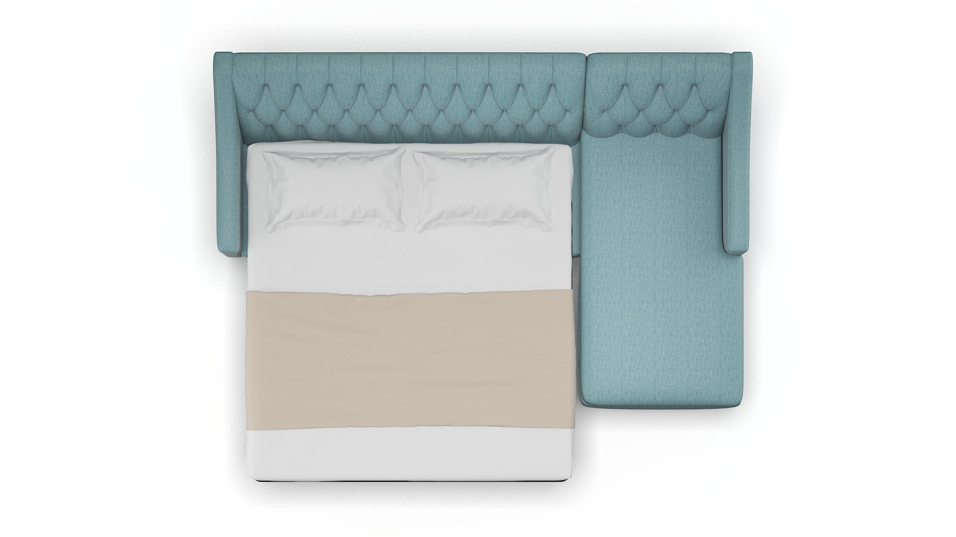 Seville Insight Peacock Panel Sleeper Espresso legs 3