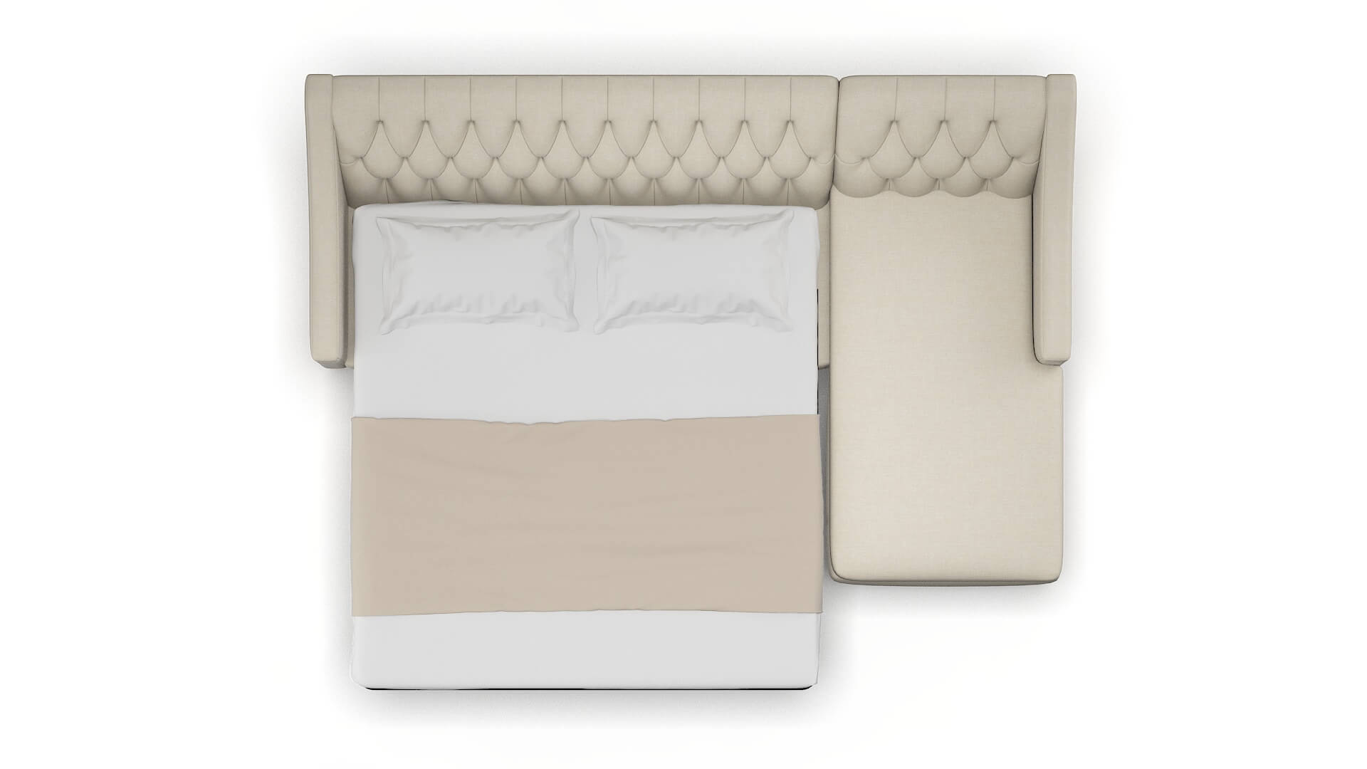 Seville Keylargo Almond Panel Sleeper Espresso legs 3