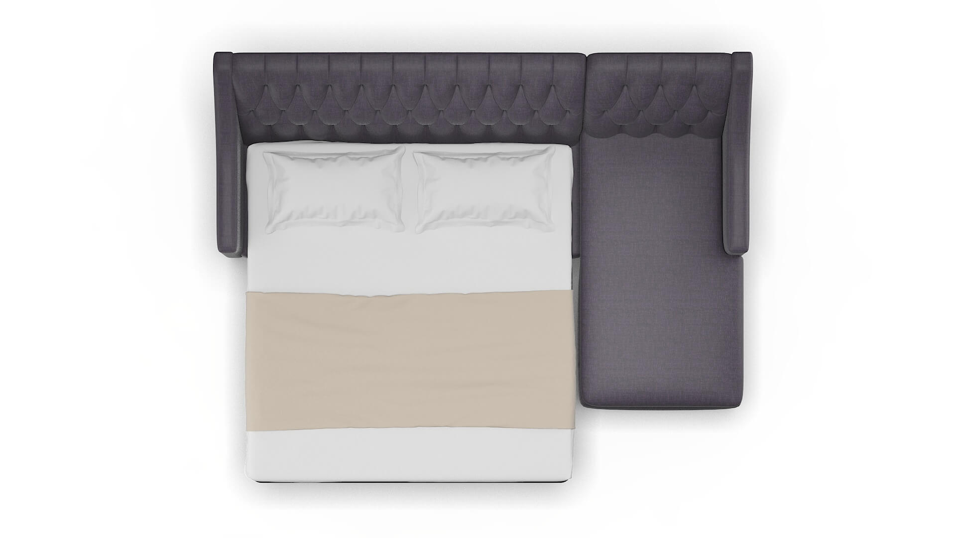 Seville Keylargo Grape Panel Sleeper Espresso legs 3