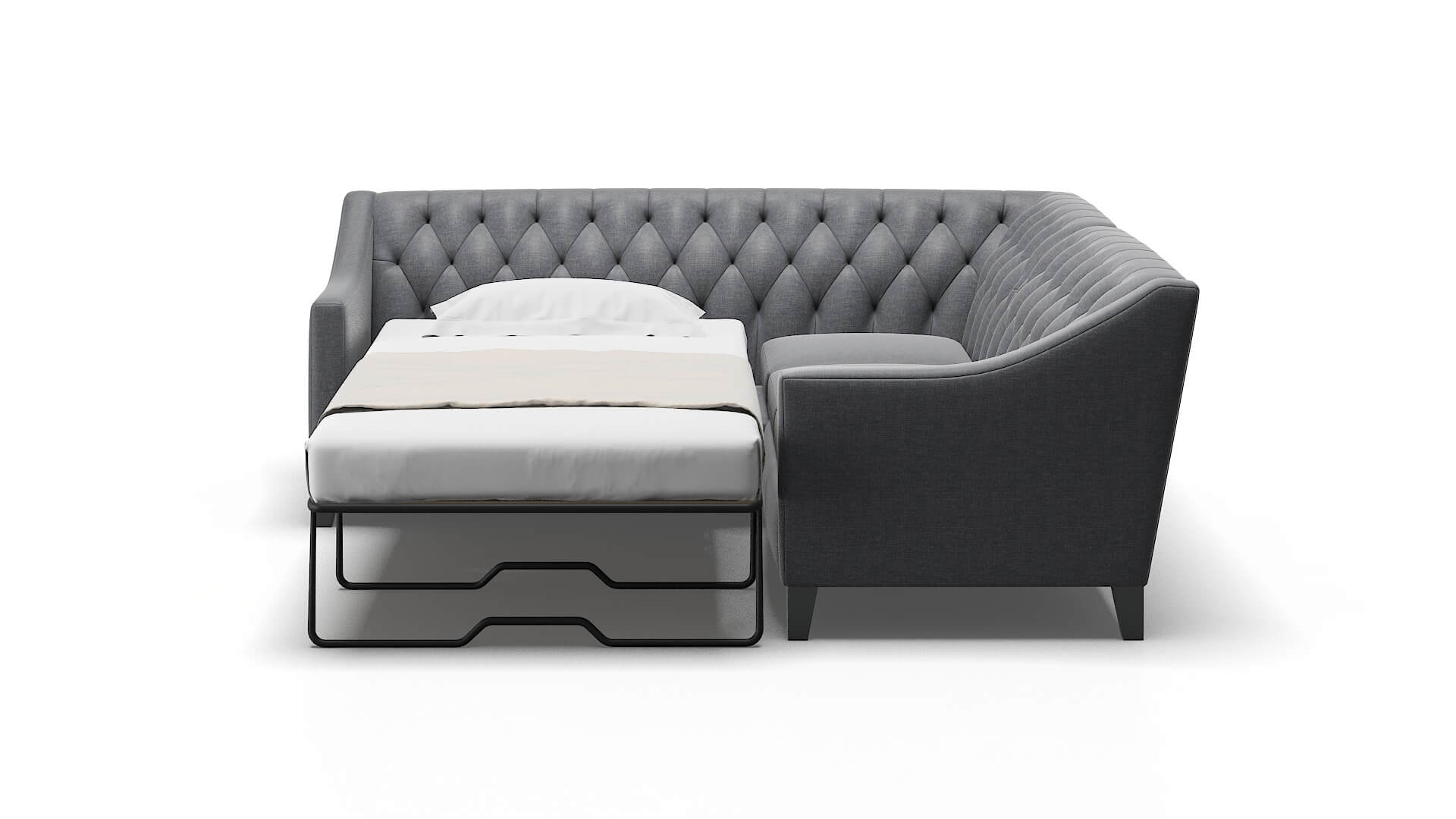 Seville Keylargo Graphite Sectional Sleeper Espresso legs 1