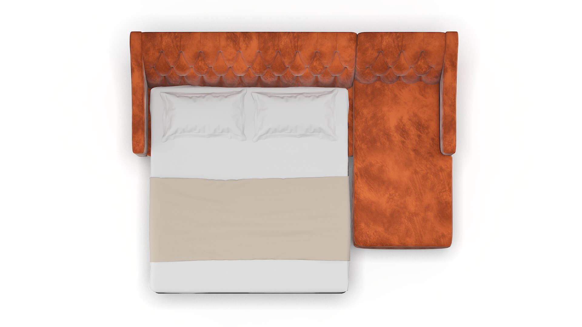 Seville Loft Copper Panel Sleeper Espresso legs 3