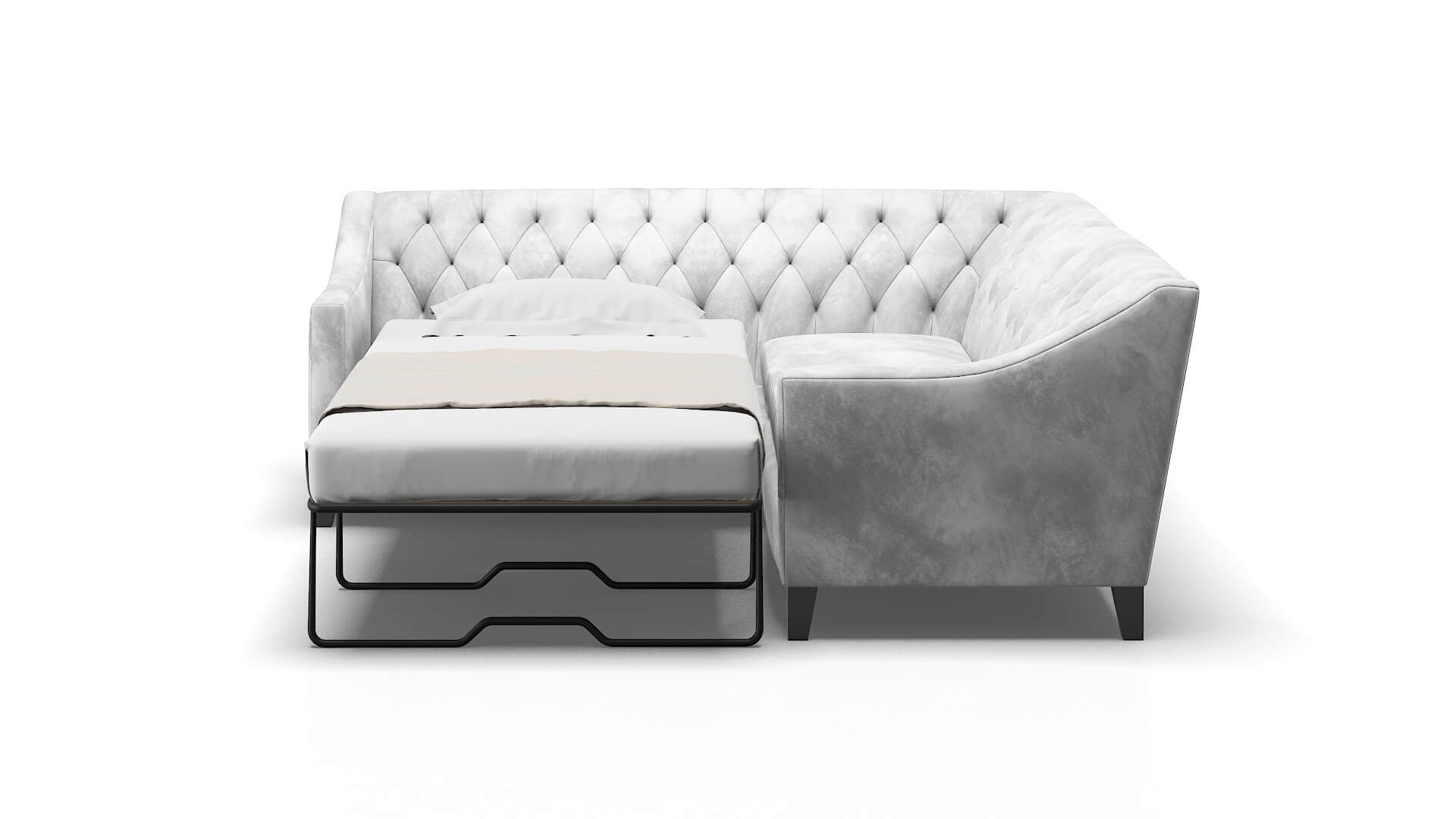 Seville Loft Snowfall Sectional Sleeper Espresso legs 1