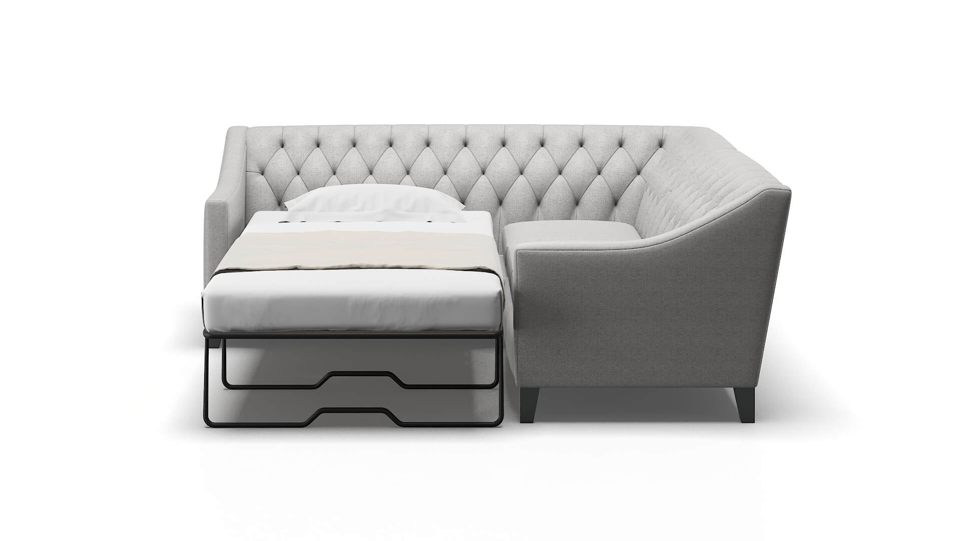 Seville Malibu Dove Sectional Sleeper Espresso legs 1