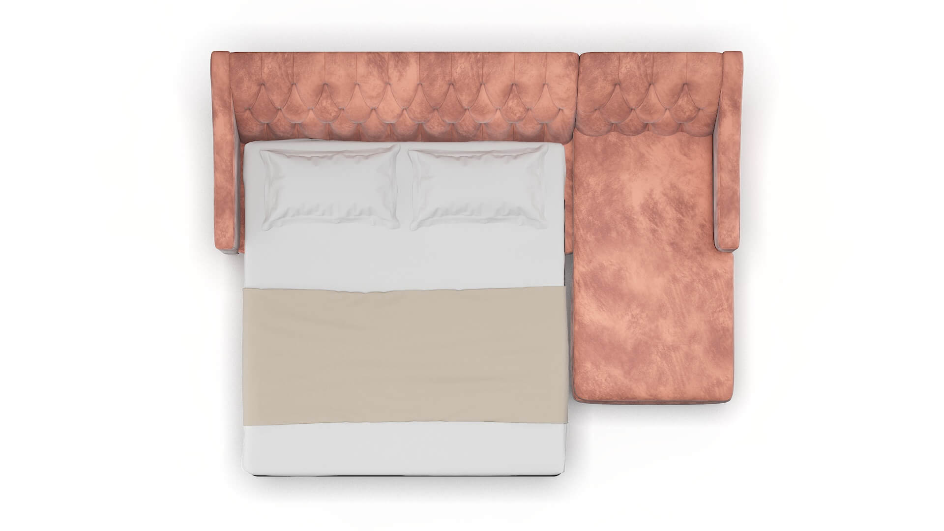 Seville Naples Blush Panel Sleeper Espresso legs 3