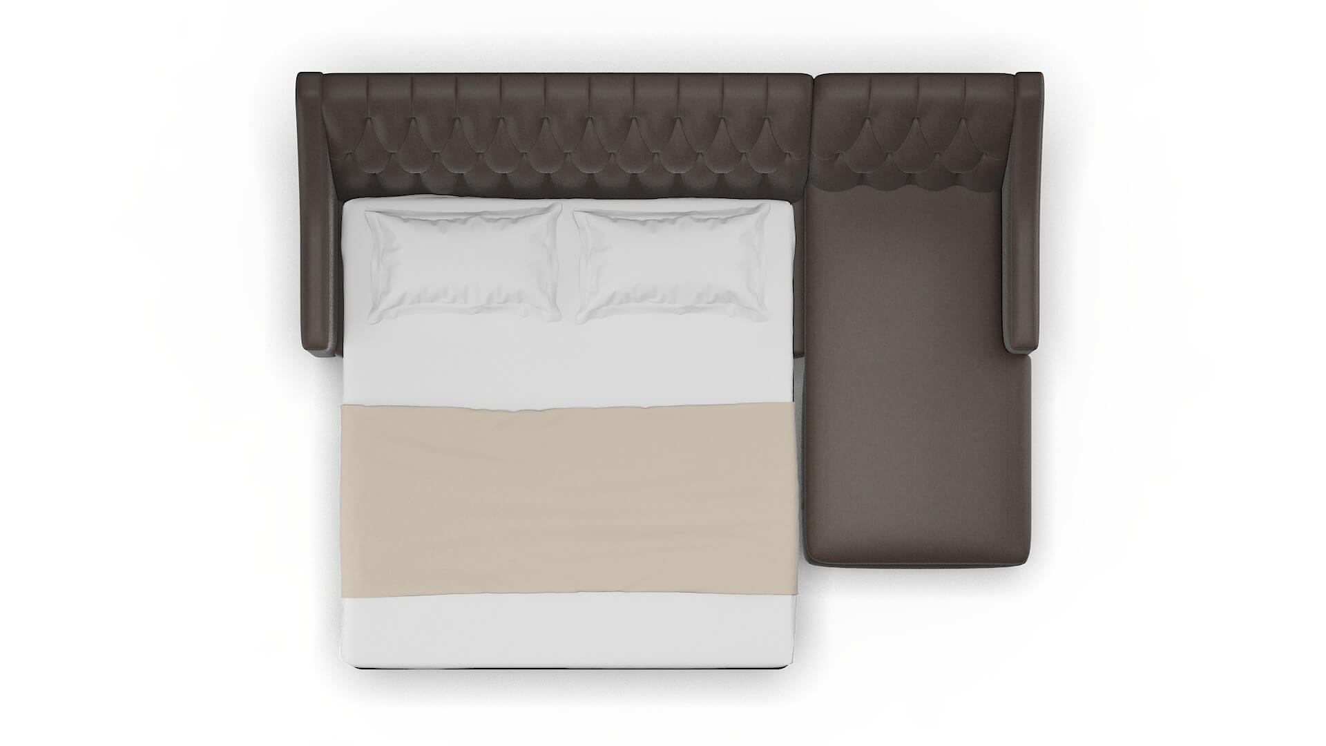 Seville Naples Graphite Panel Sleeper Espresso legs 3