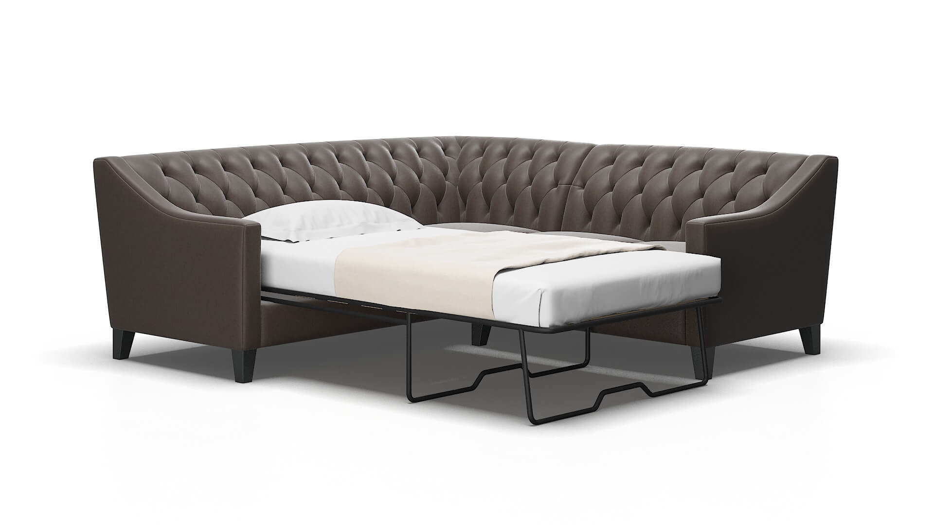 Seville Naples graphite Sectional sleeper Espresso Legs  2