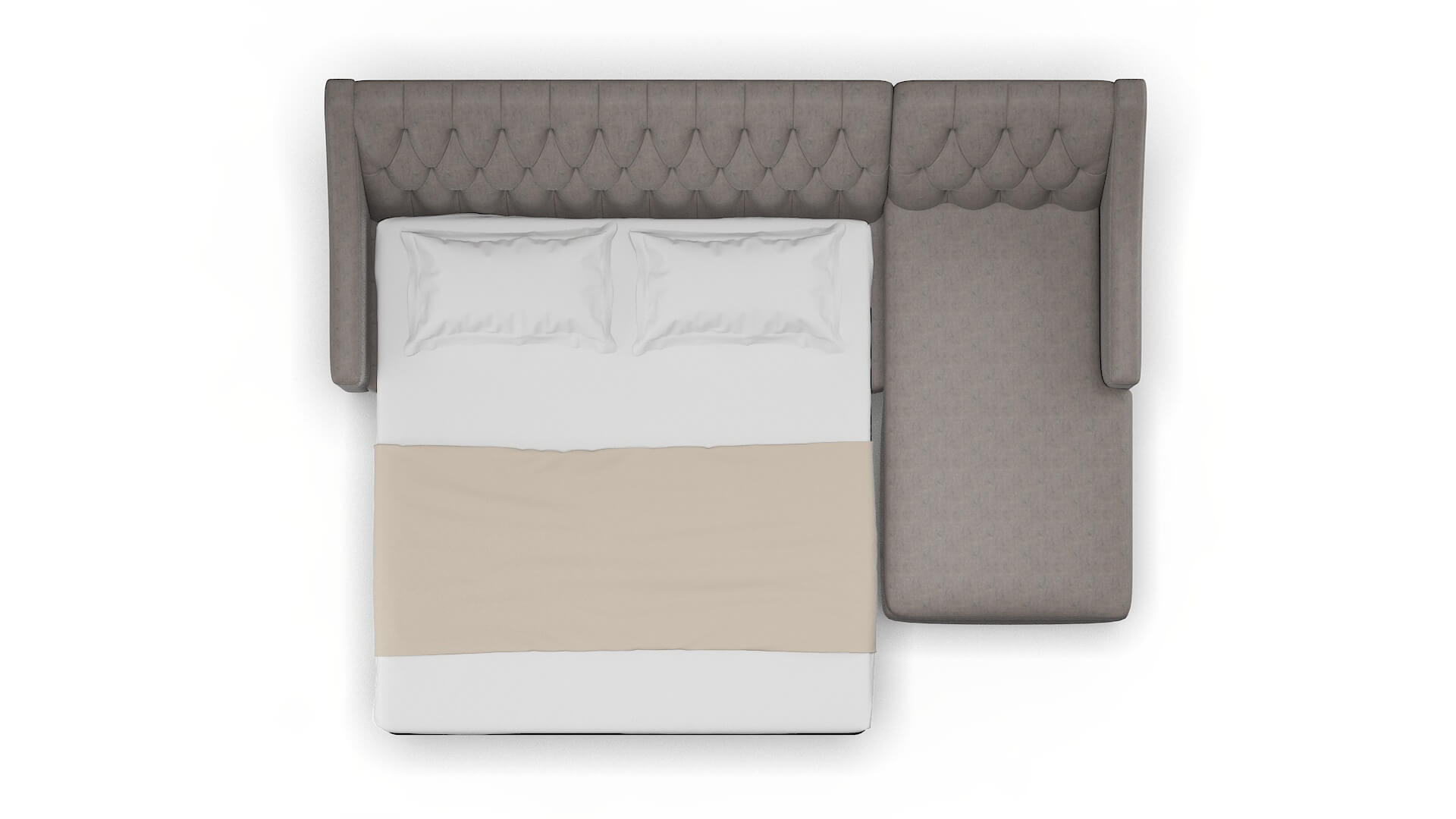 Seville Noble Otter Panel Sleeper Espresso legs 3