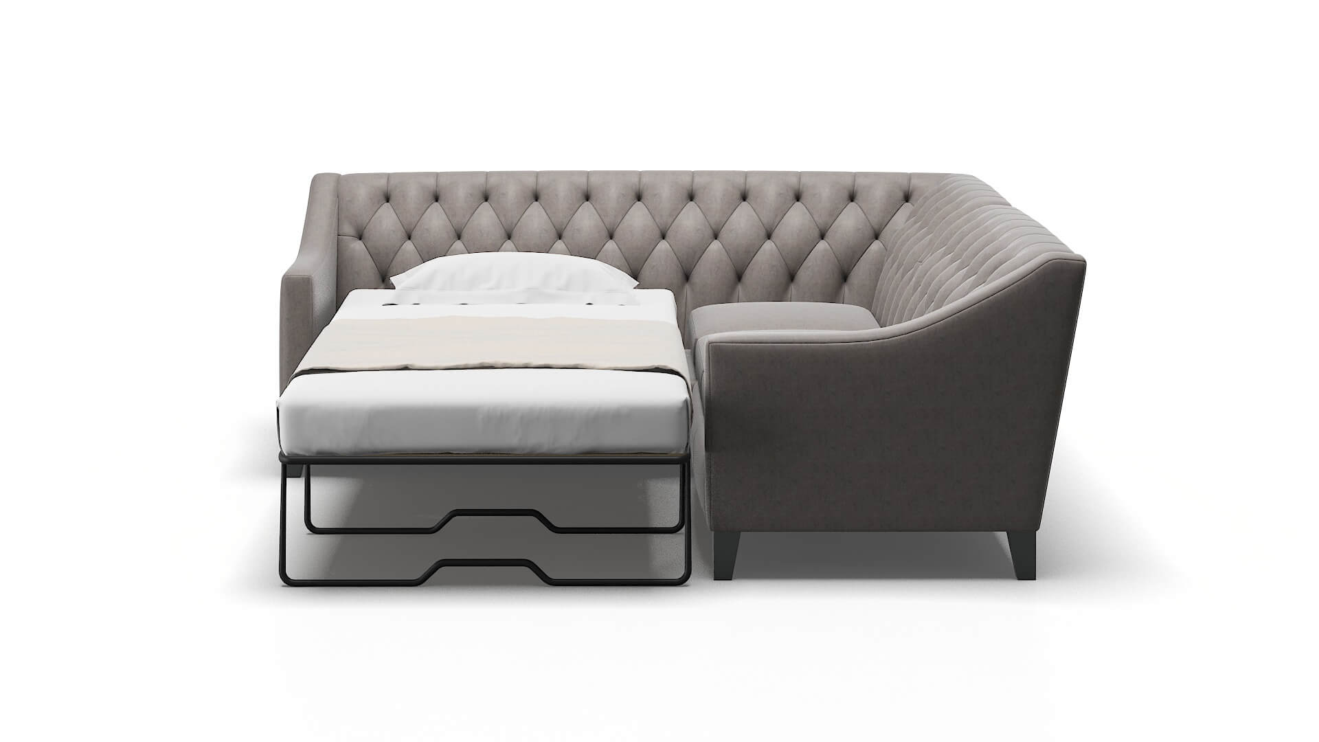 Seville Noble Otter Sectional Sleeper Espresso legs 1