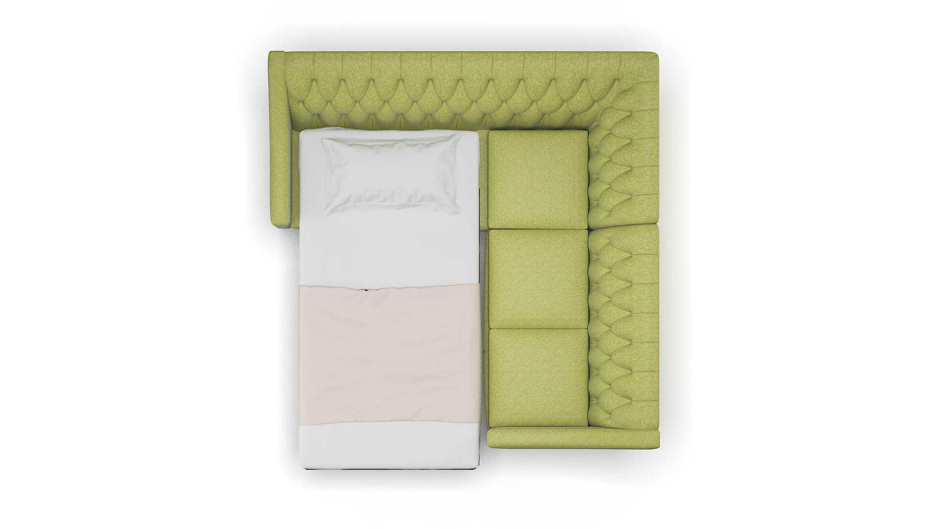 Seville Notion Appletini Sectional Sleeper Espresso legs 3