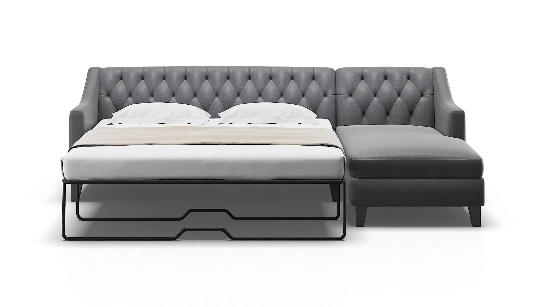 Seville Notion Graphite Panel Sleeper Espresso legs 1