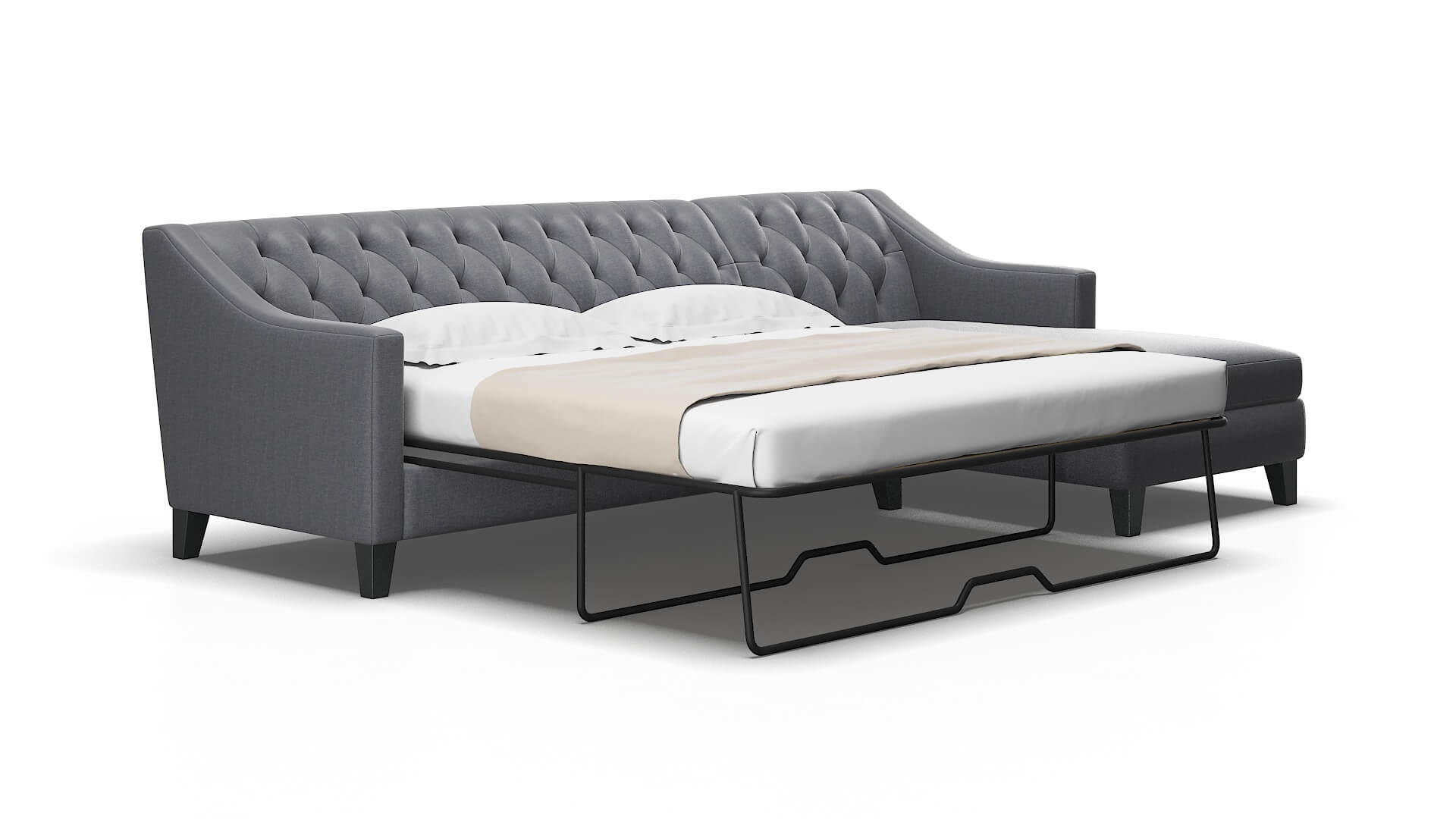 Seville Notion Graphite Panel Sleeper Espresso legs 2