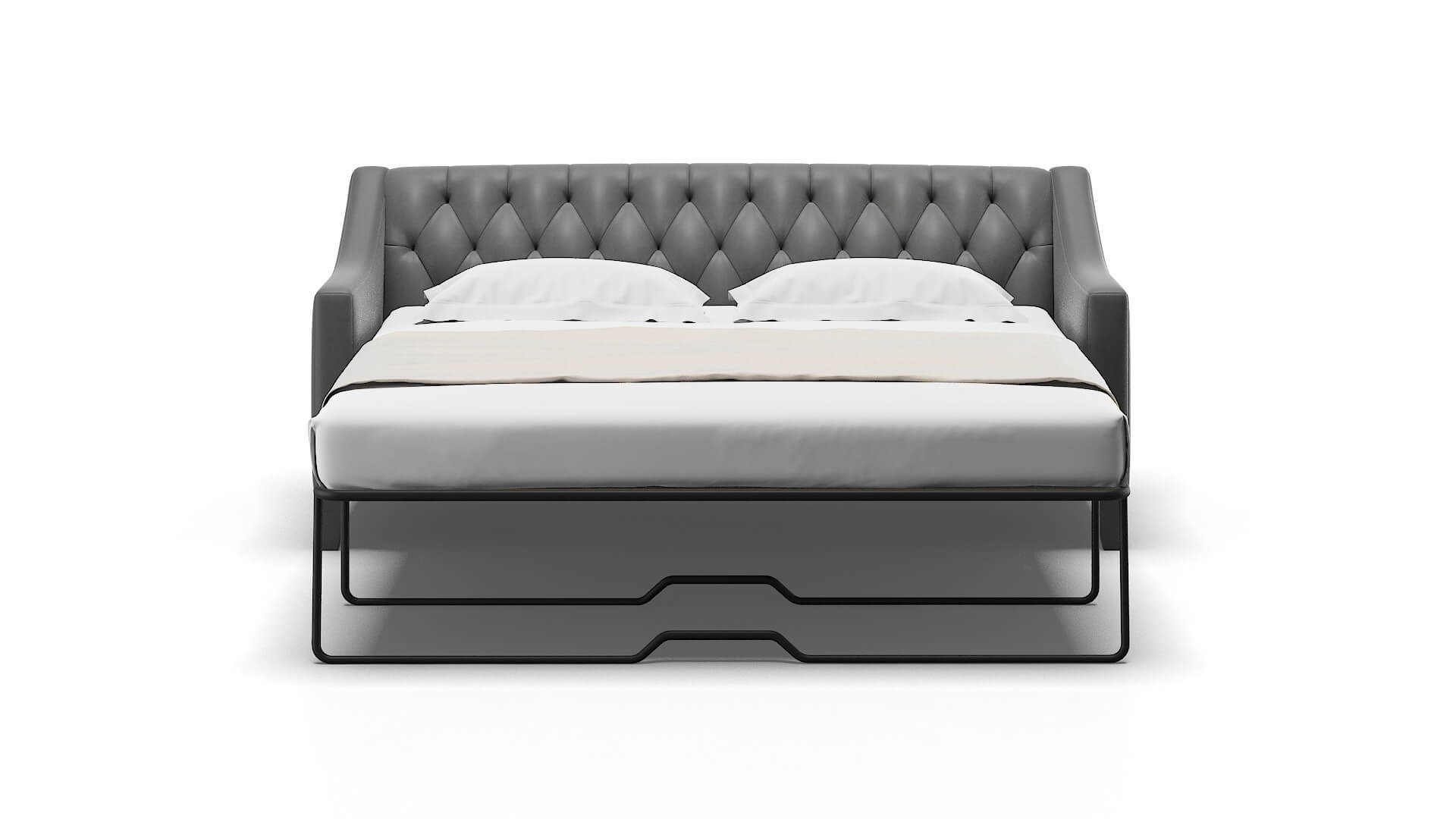 Seville Oakley Charcoal Sofa Sleeper Espresso legs 1