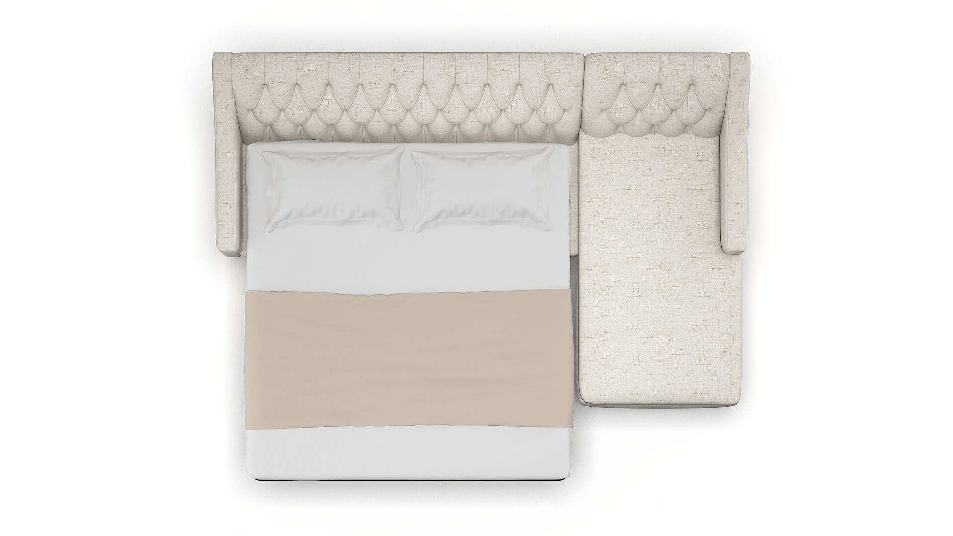 Seville Oceanside Natural Panel Sleeper Espresso legs 3