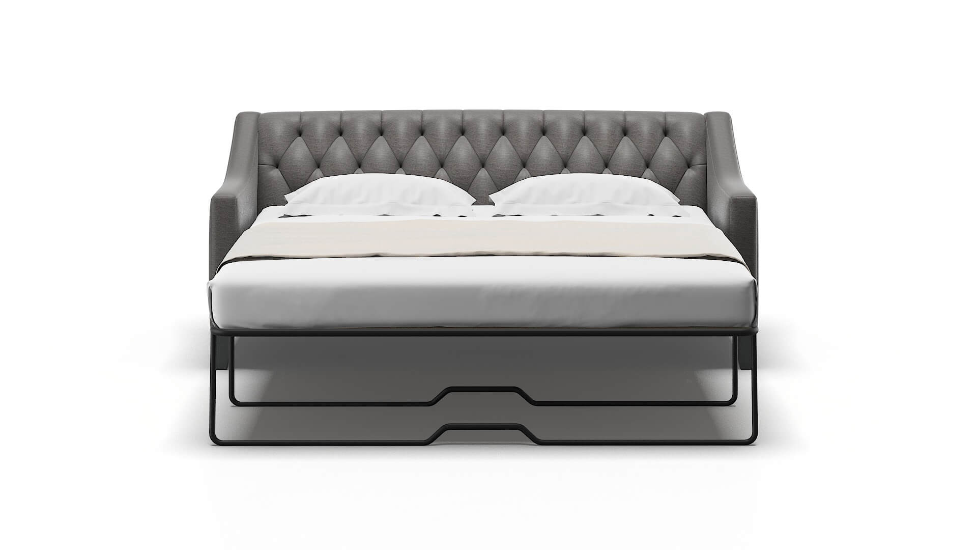 Seville Oscar Charcoal Sofa Sleeper Espresso legs 1