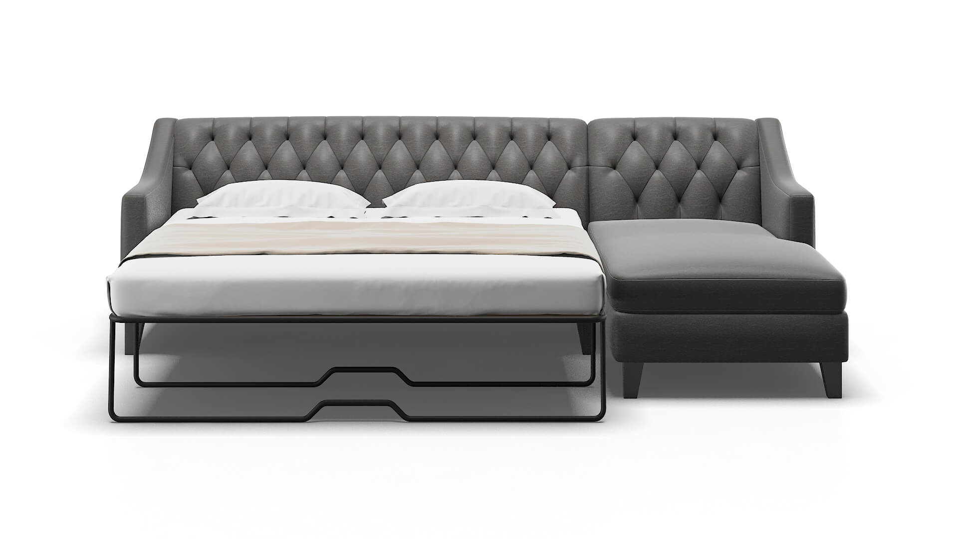 Seville Oscar Grey Panel Sleeper Espresso legs 1