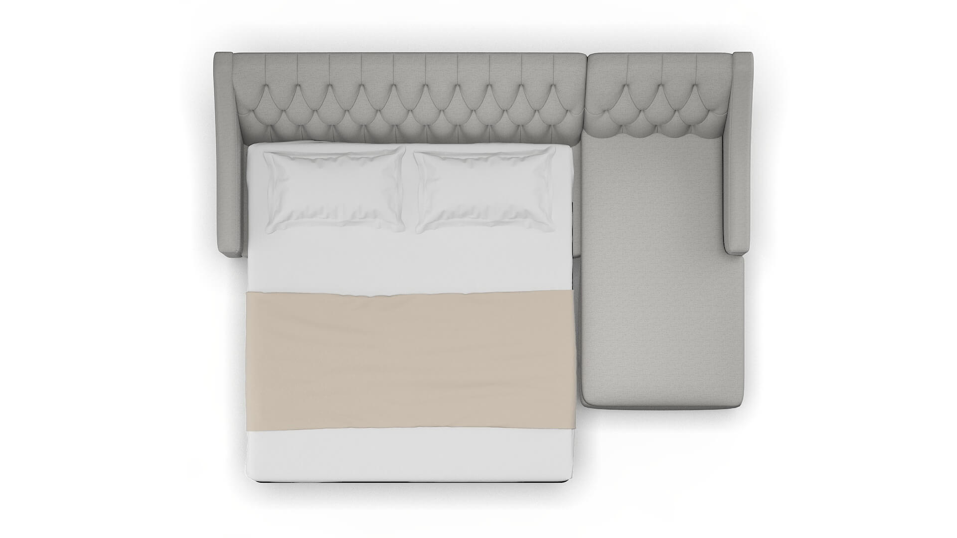 Seville Parker Silver Panel Sleeper Espresso legs 3