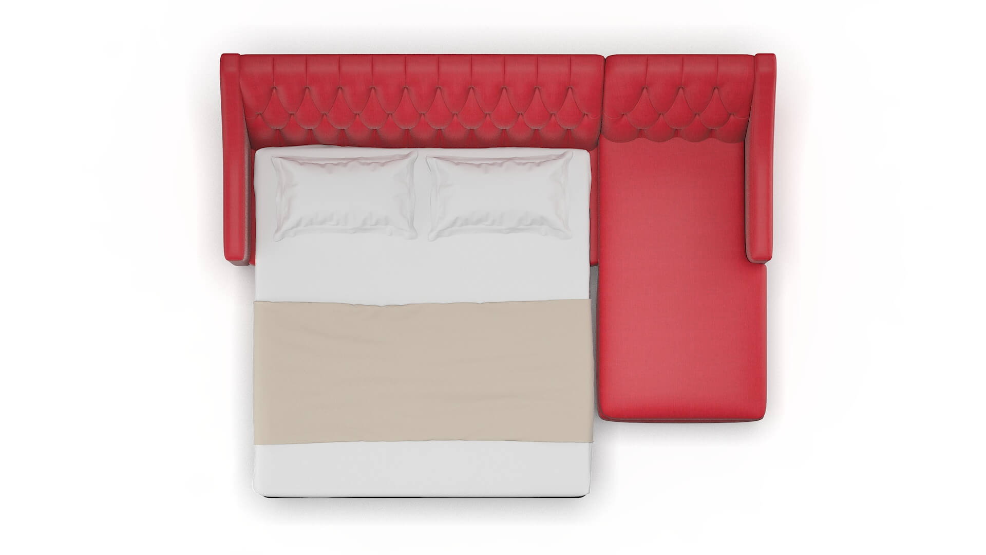 Seville Pauline Ruby Panel Sleeper Espresso legs 3