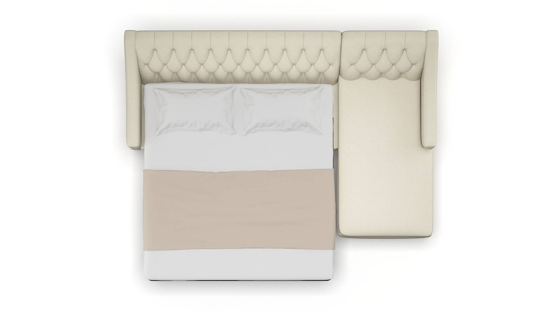 Seville Phoenix Ivory Panel Sleeper Espresso legs 3