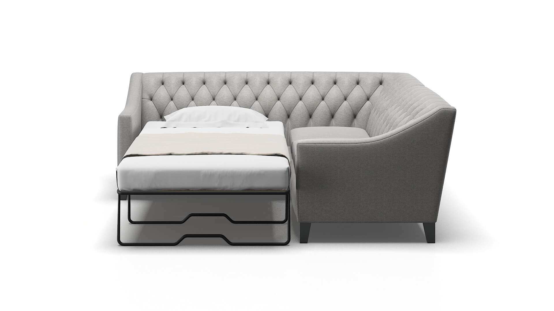 Seville Phoenix Smoke Sectional Sleeper Espresso legs 1