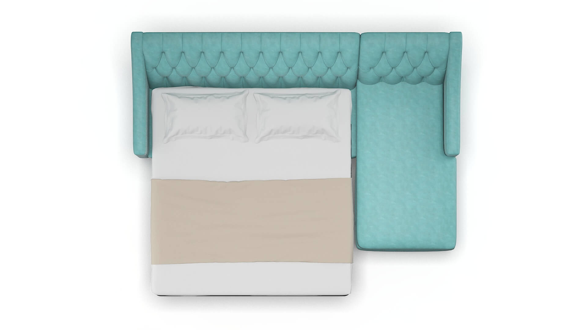 Seville Portland Mercury Panel Sleeper Espresso legs 3