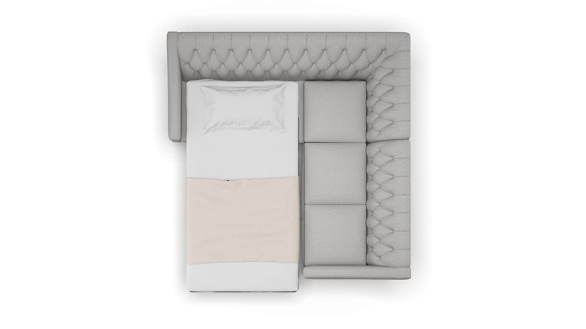 Seville Prime Ash Sectional Sleeper Espresso legs 3