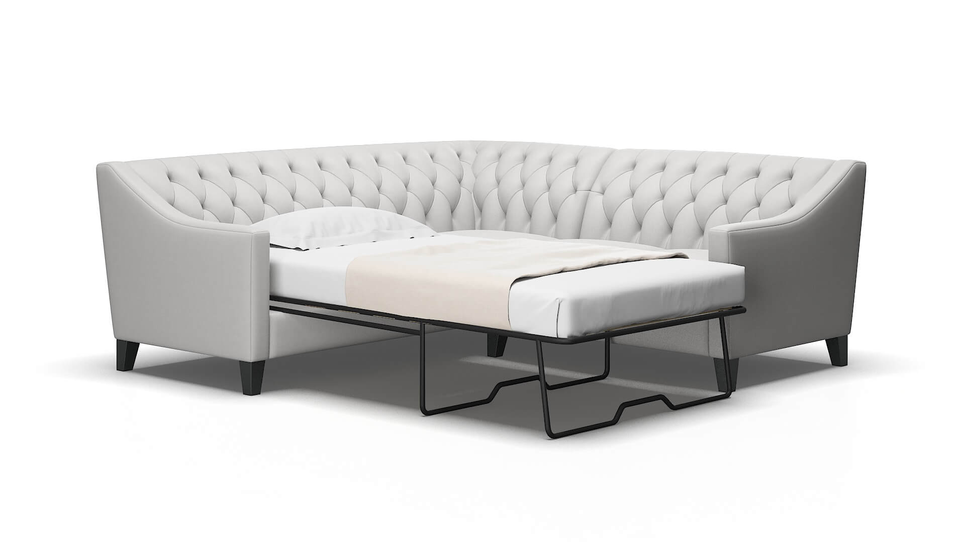 Seville Prisma Steam Sectional Sleeper Espresso legs 2