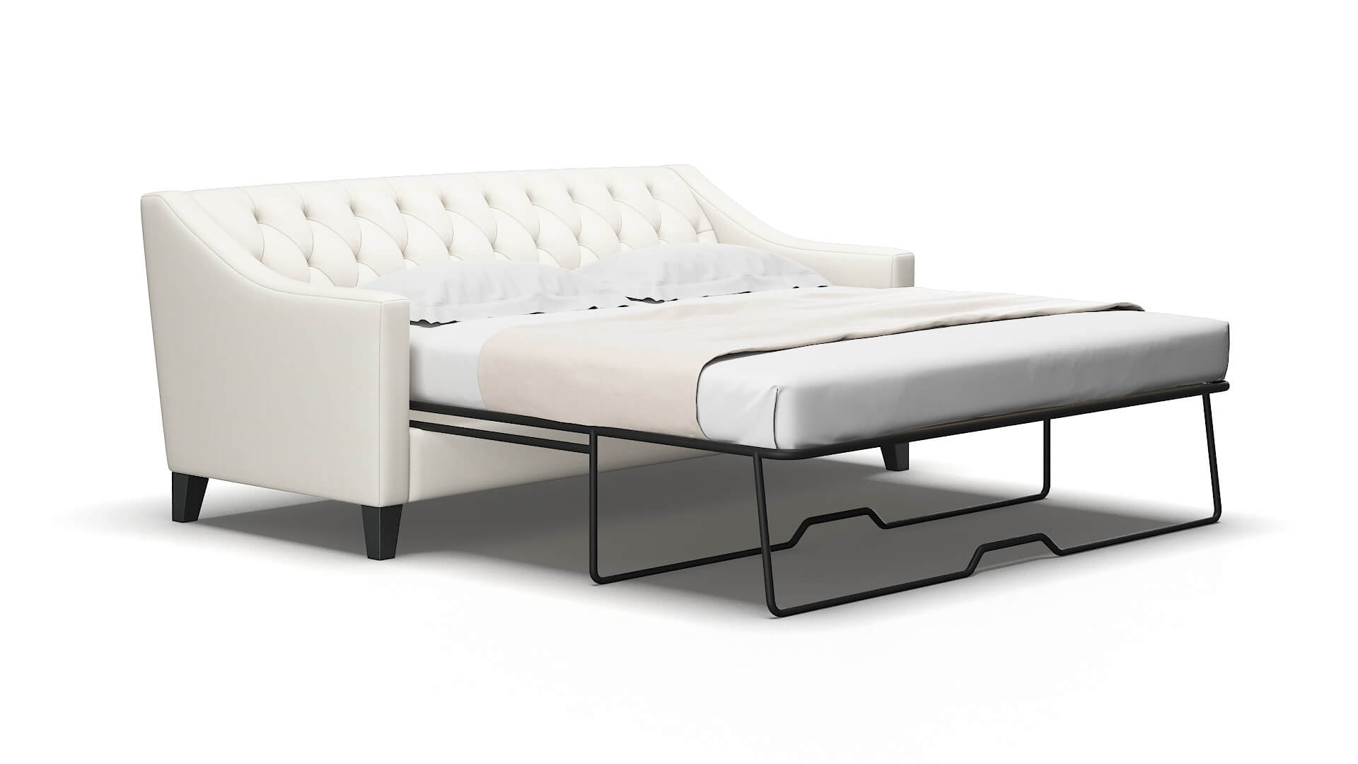 Seville R_prize cream Sofa sleeper Espresso Legs  2
