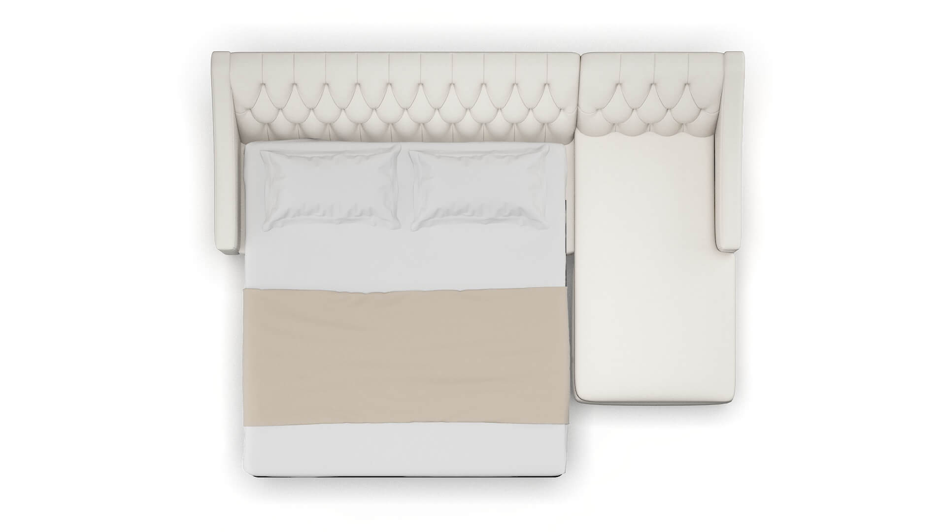 Seville Redondo Pearl Panel Sleeper Espresso legs 3