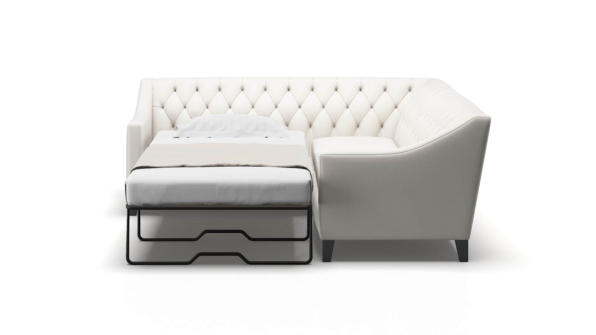 Seville Redondo Pearl Sectional Sleeper Espresso legs 1