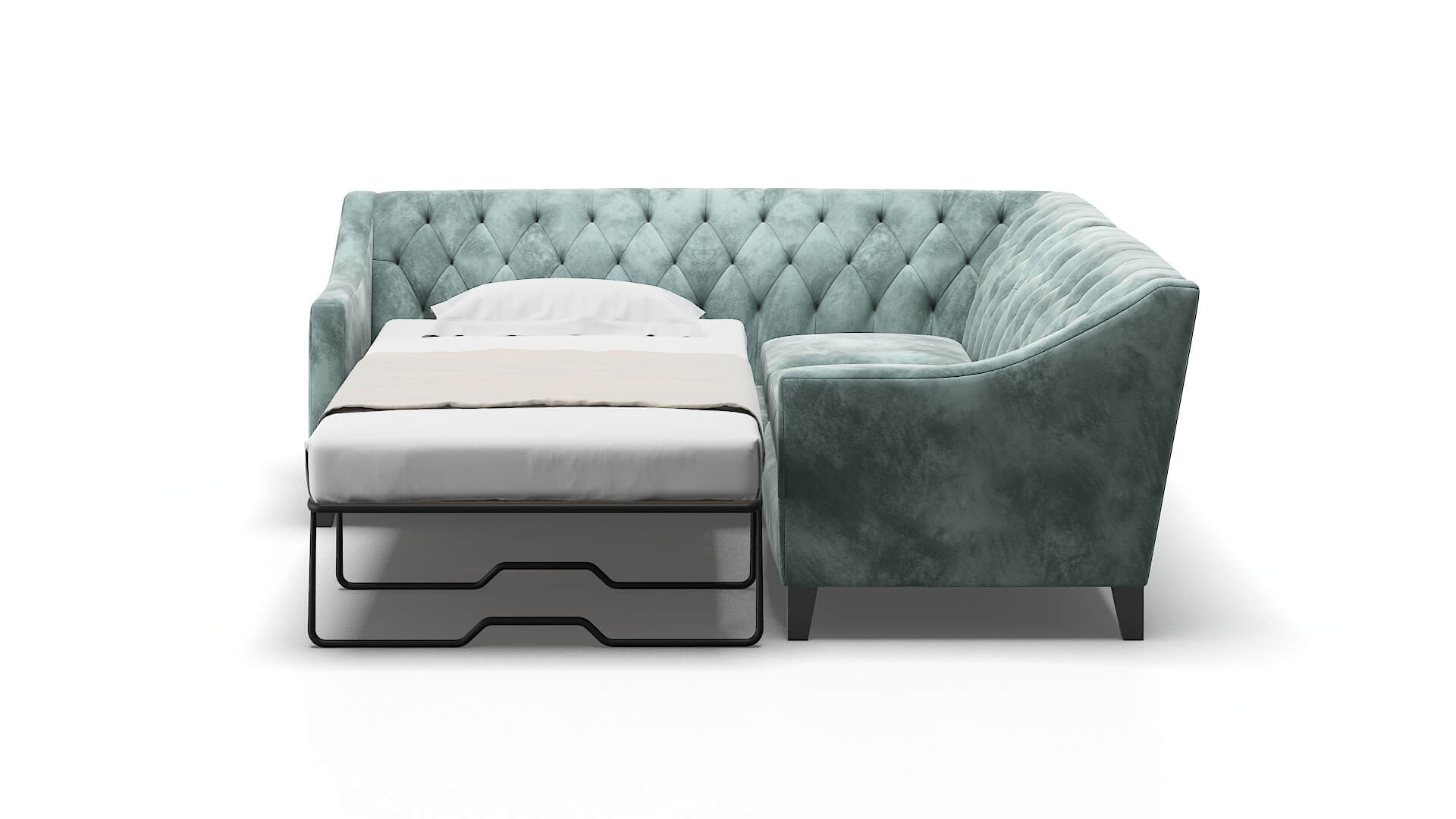 Seville Royale Cloud Sectional Sleeper Espresso legs 1