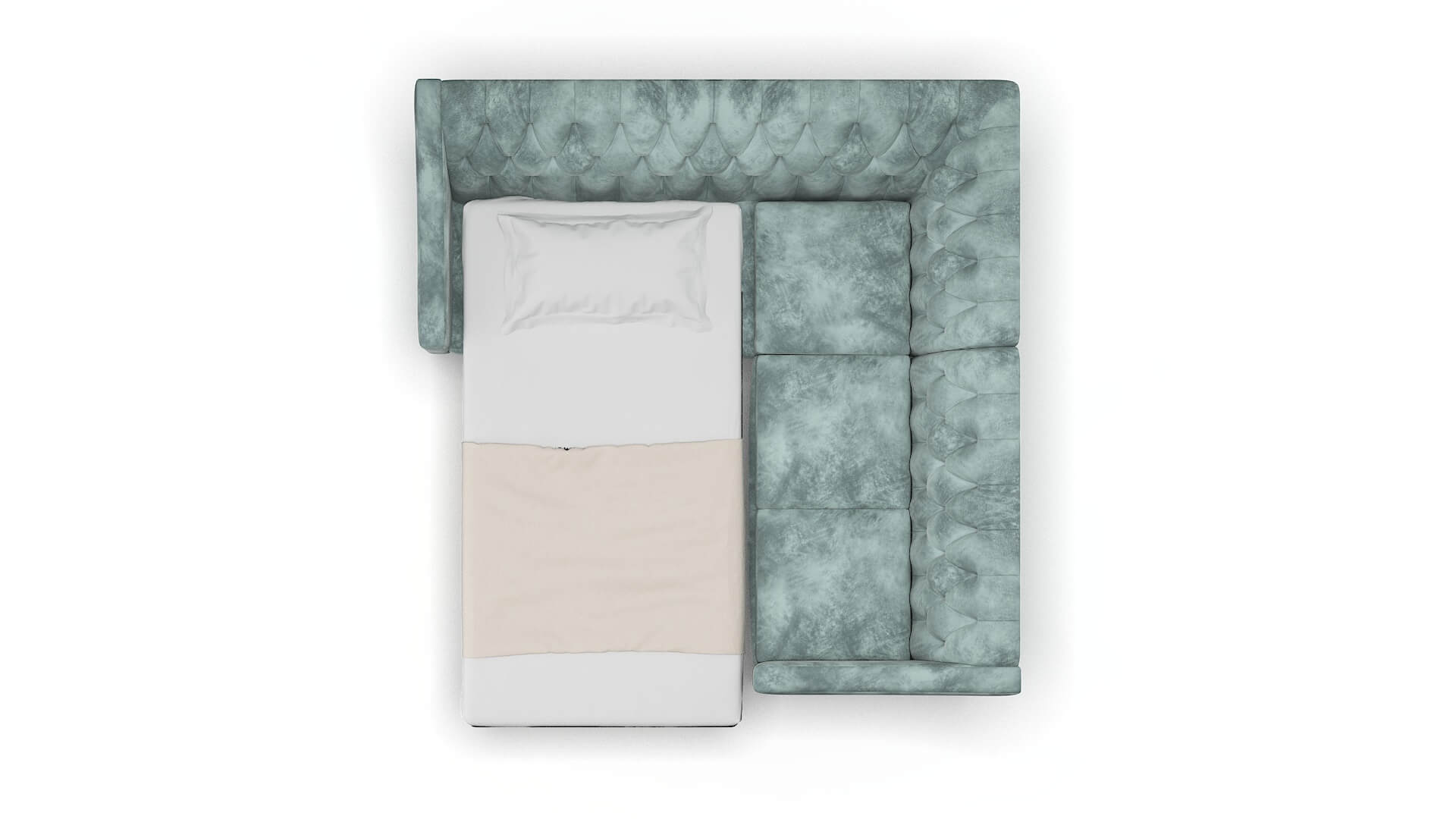 Seville Royale Cloud Sectional Sleeper Espresso legs 3