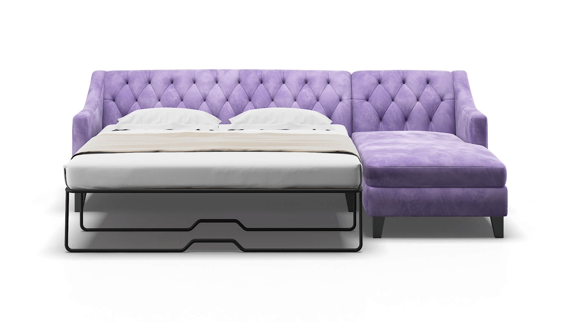 Seville Royale Lavender Panel Sleeper Espresso legs 1