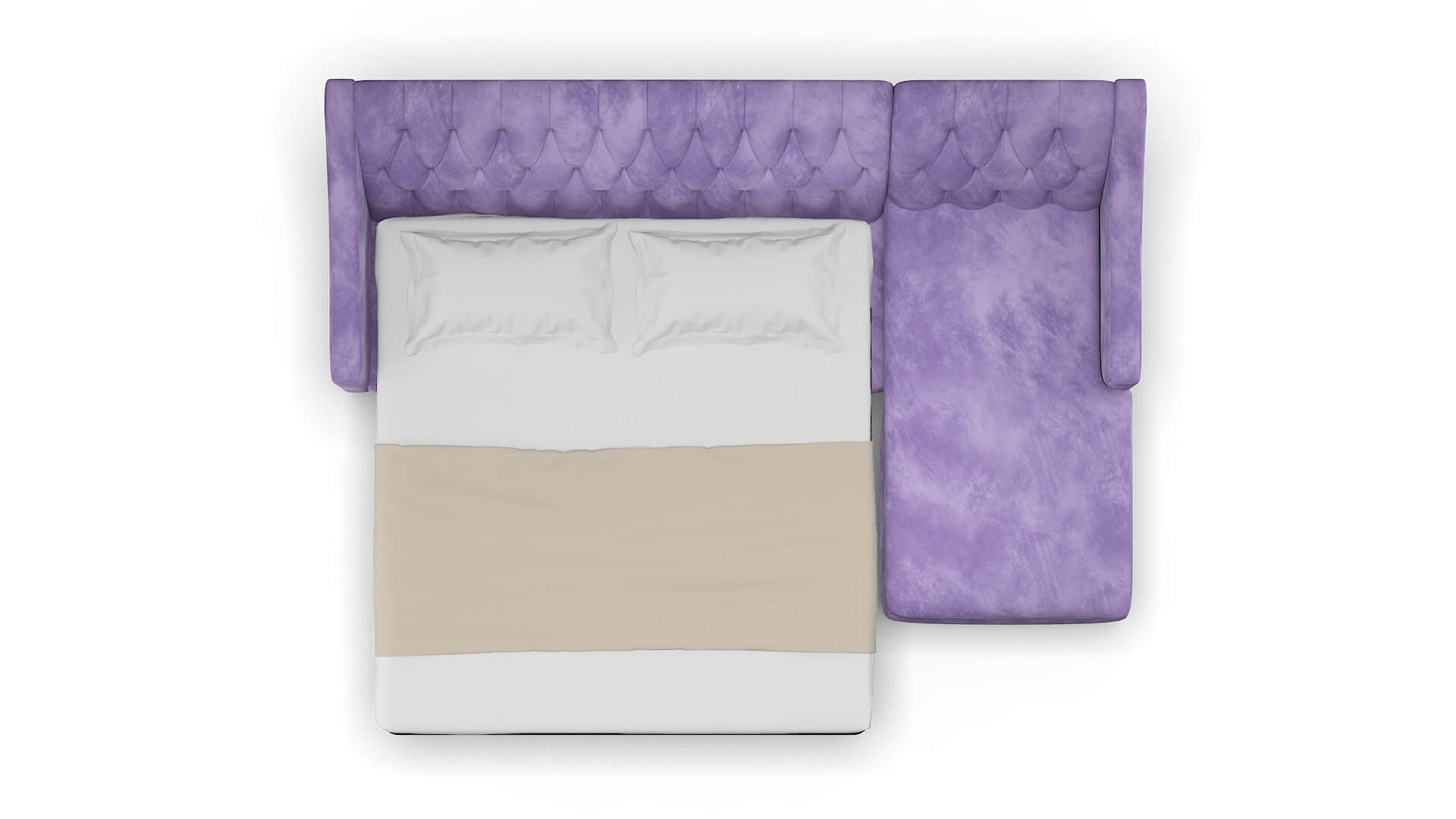 Seville Royale Lavender Panel Sleeper Espresso legs 3