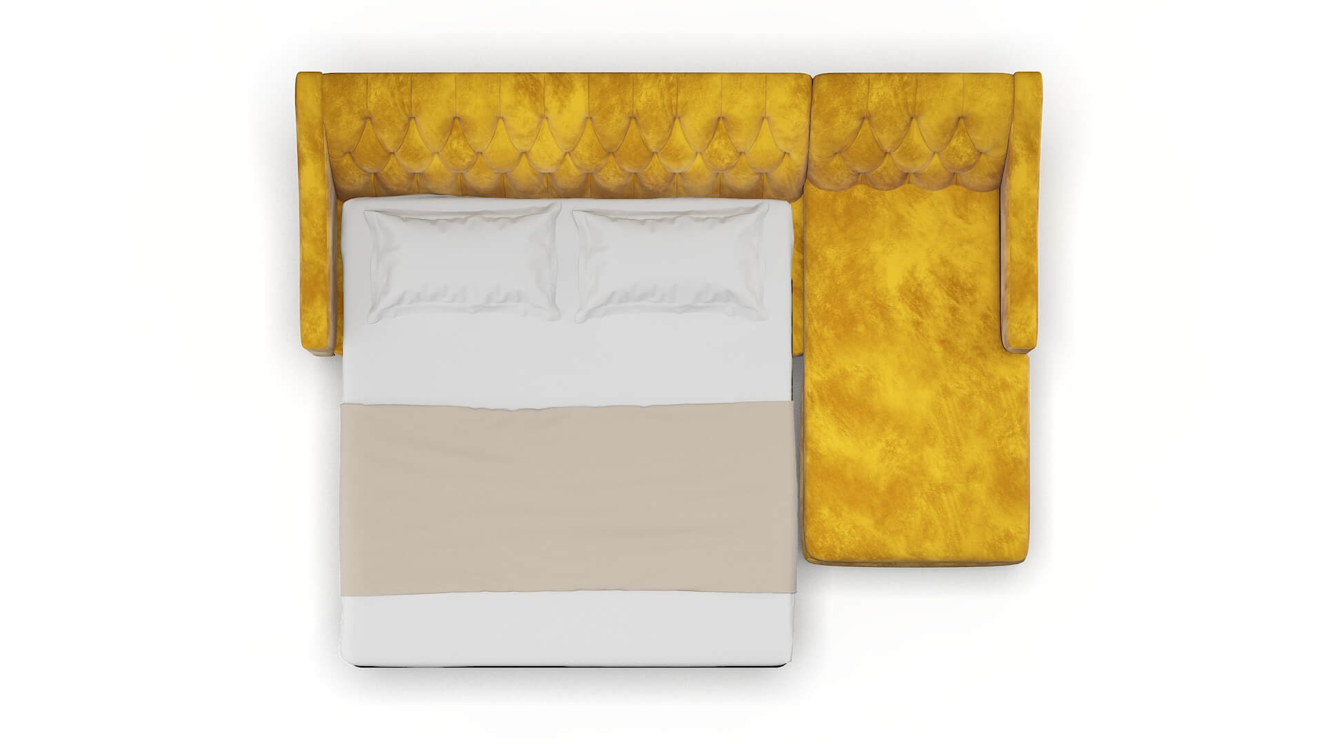 Seville Royale Marigold Panel Sleeper Espresso legs 3