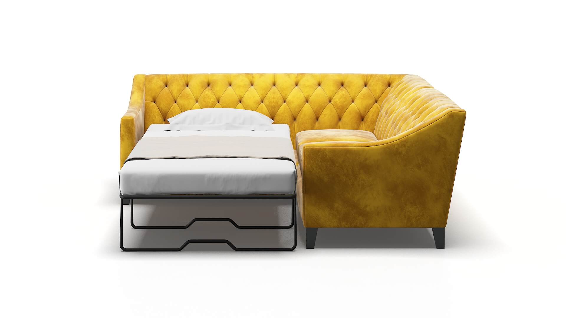 Seville Royale Marigold Sectional Sleeper Espresso legs 1