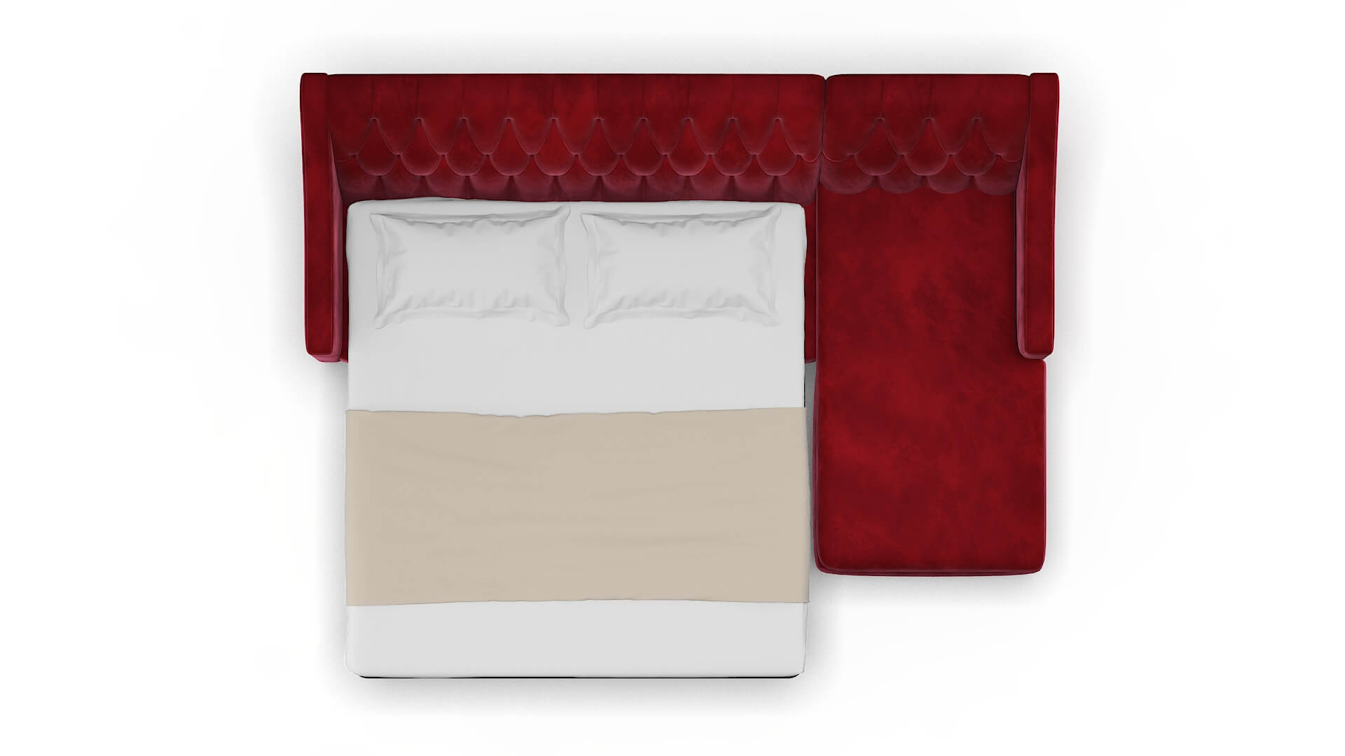 Seville Royale Ruby Panel Sleeper Espresso legs 3