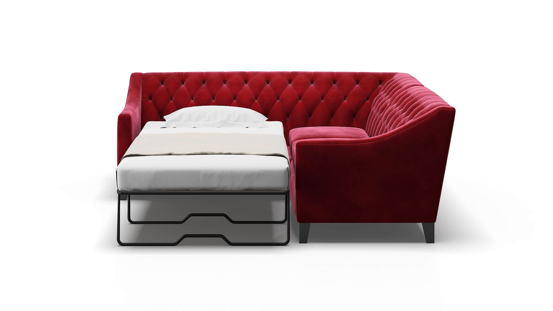 Seville Royale Ruby Sectional Sleeper Espresso legs 1