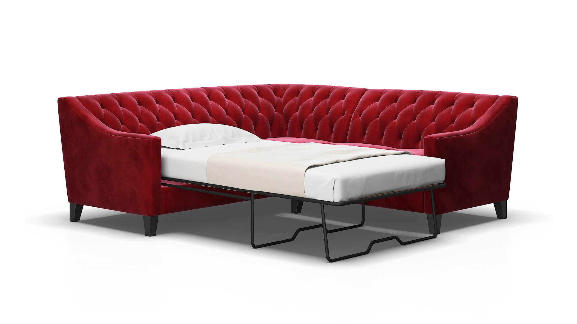 Seville Royale ruby Sectional sleeper Espresso Legs  2