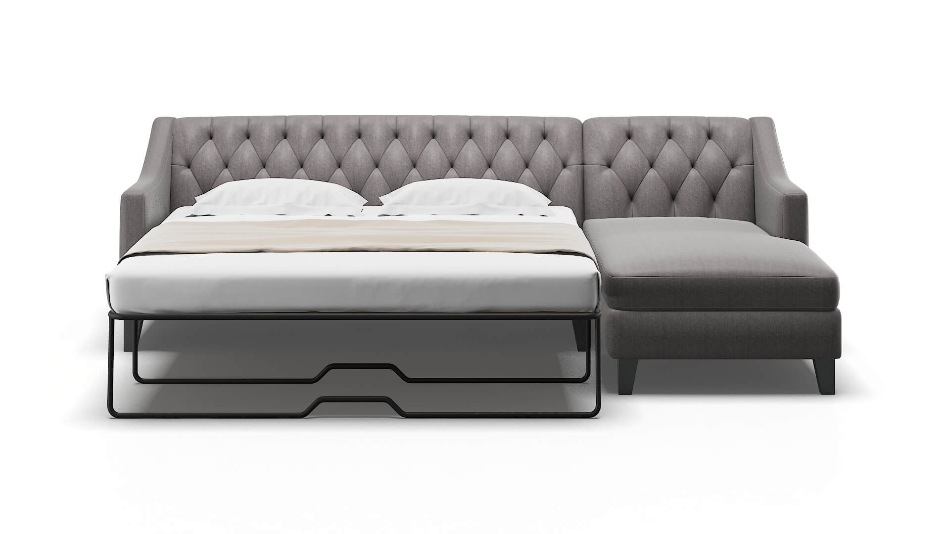 Seville Sasha Granite Panel Sleeper Espresso legs 1