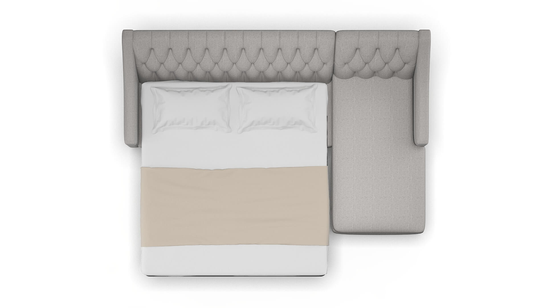 Seville Sasha Silver Panel Sleeper Espresso legs 3