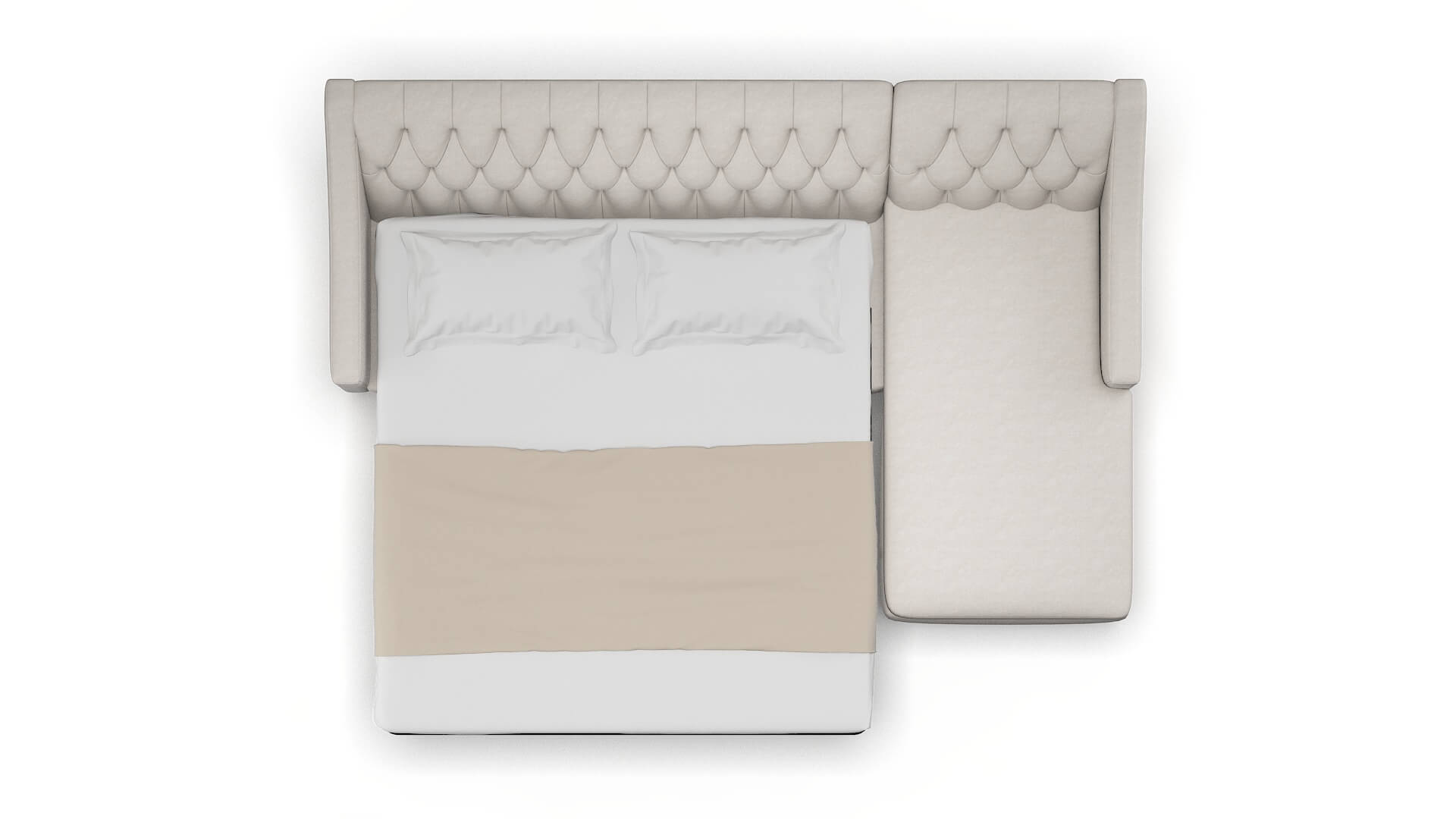 Seville Suave Dove Panel Sleeper Espresso legs 3