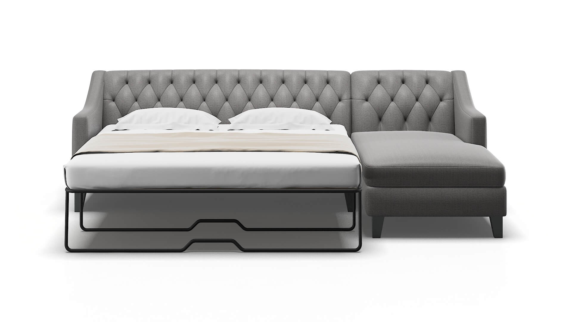 Seville Terrain Oatmeal Panel Sleeper Espresso legs 1