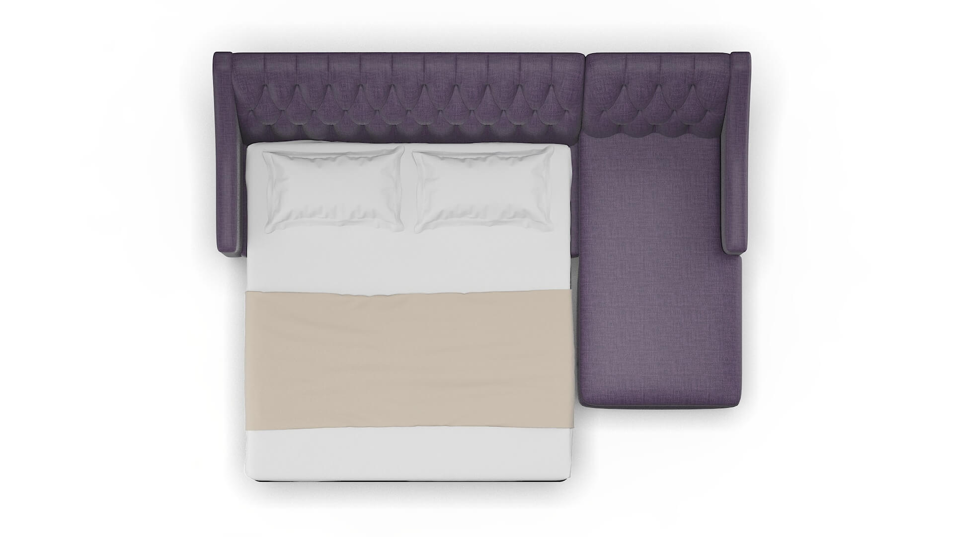 Seville Tess Blackberry Panel Sleeper Espresso legs 3