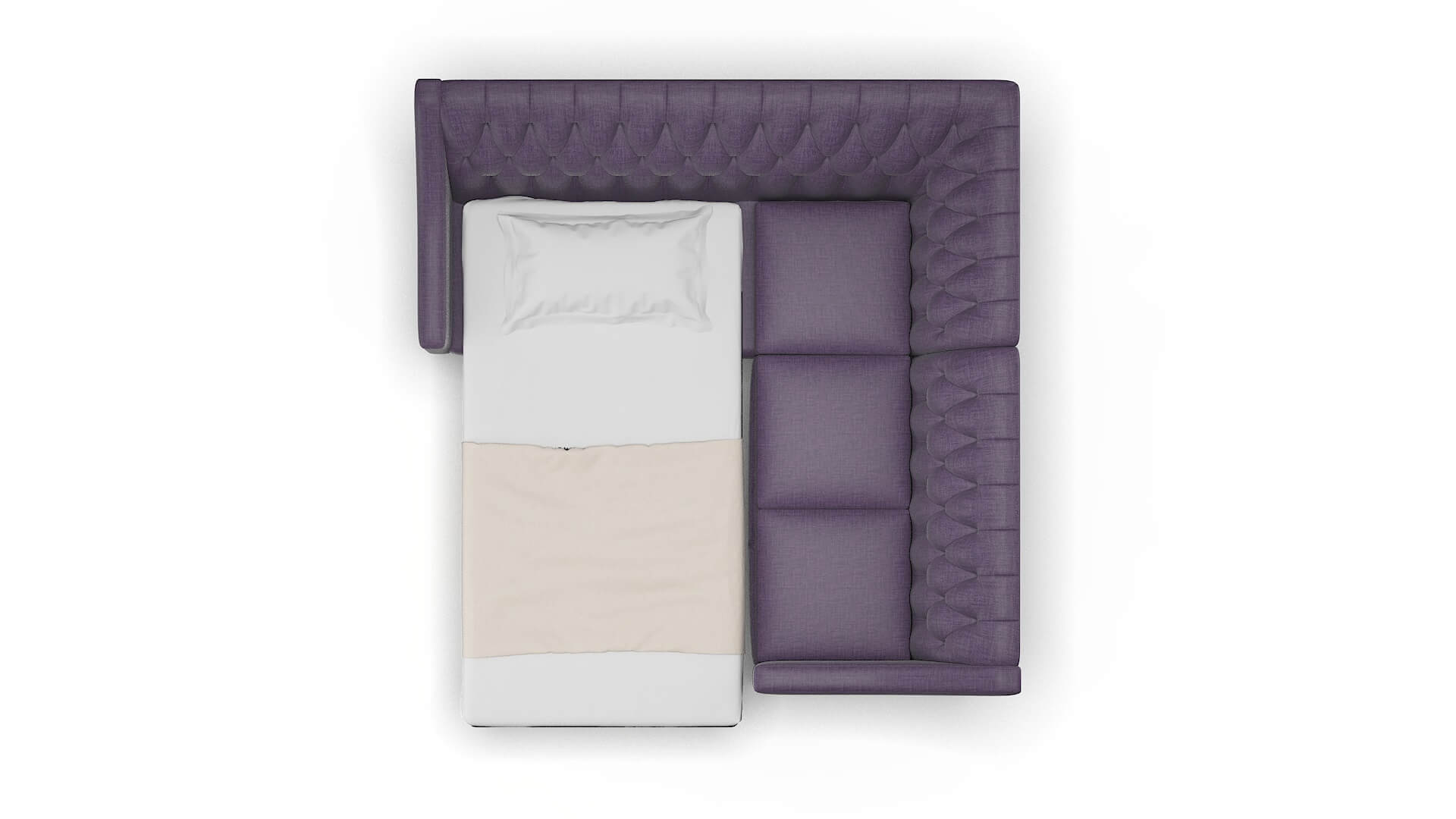 Seville Tess Blackberry Sectional Sleeper Espresso legs 3