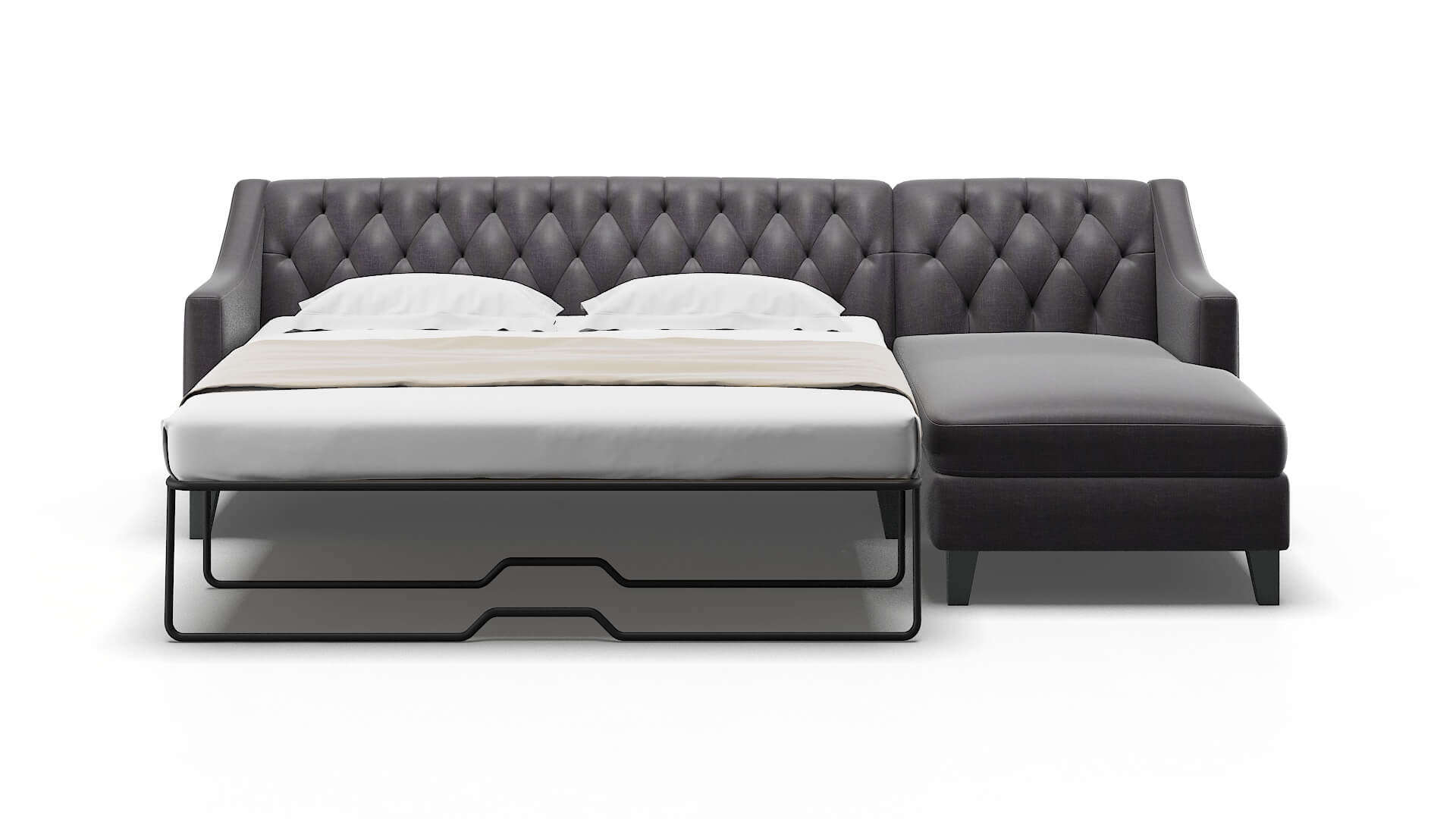 Seville Venus Onyx Panel Sleeper Espresso legs 1