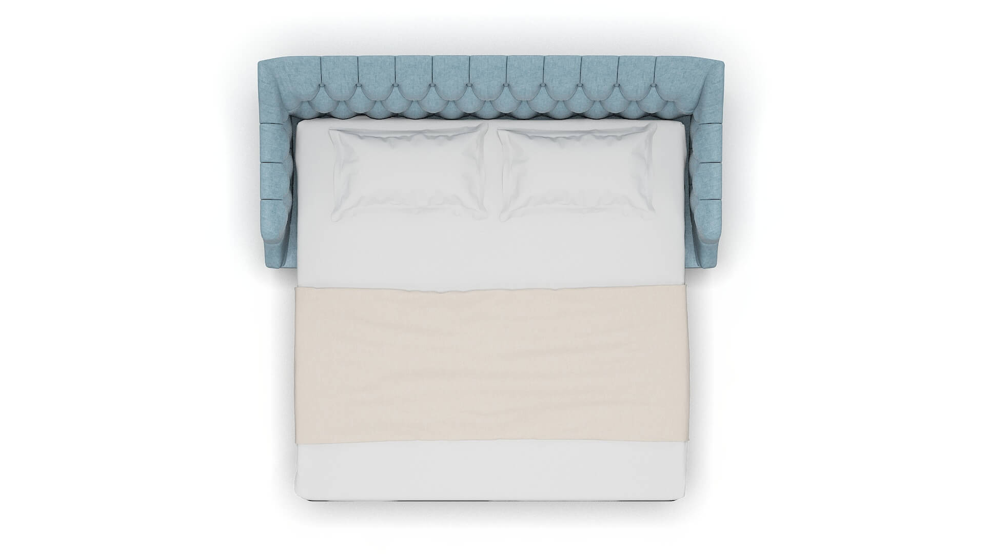 Shiraz Atlas Turquoise Sofa Sleeper Espresso legs 3